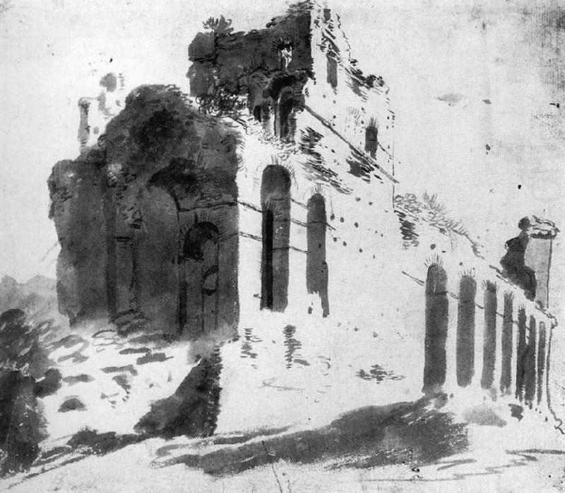 BREENBERGH, Bartholomeus Ruins of the City Walls, near Porta S Paolo, Rome dsf china oil painting image